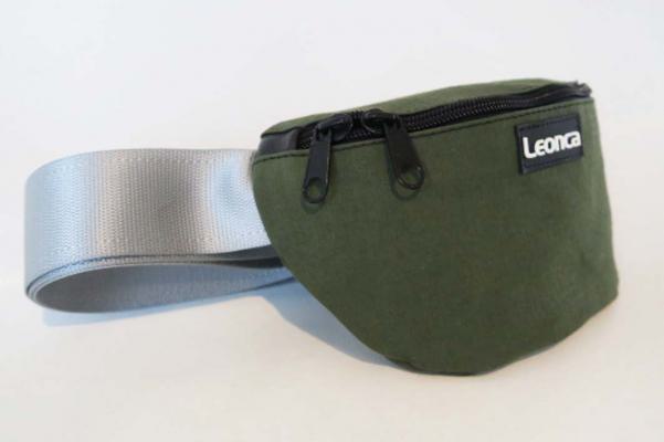 Hip Bag made from olive army tent canvas in 3 sizes