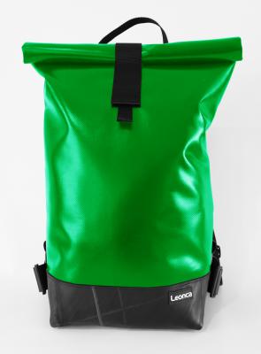 Rolltop Rucksack aus LKW-Plane Grün in 3 Größen