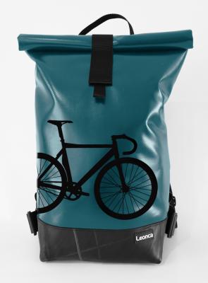 Upcycling Rolltop Rucksack aus LKW-Plane, Traktorschlauch und Autogurten in 12 verschiedenen Farben und 3 Größen